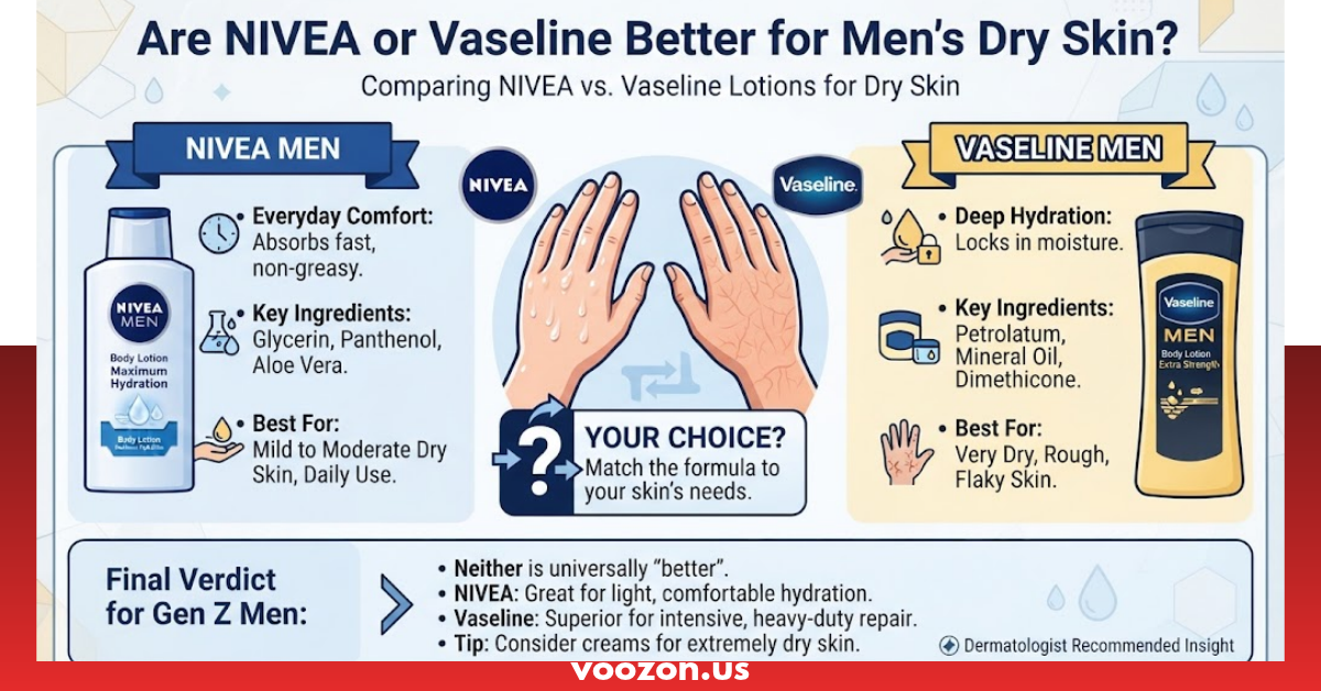 i am a genz man. are nivea body lotions better than vaseline for dry skin?
